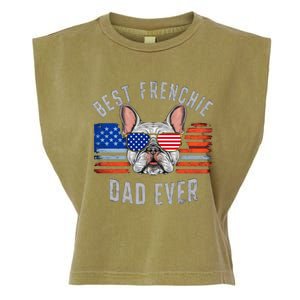 French Bulldog Dad Usa Lover 4th Of July Gift Garment-Dyed Women's Muscle Tee