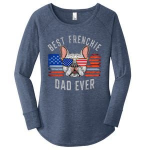 French Bulldog Dad Usa Lover 4th Of July Gift Women's Perfect Tri Tunic Long Sleeve Shirt