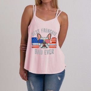 French Bulldog Dad Usa Lover 4th Of July Gift Women's Strappy Tank