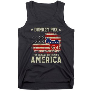 Funny Biden Donkey Pox The Disease Destroying America Back Tank Top