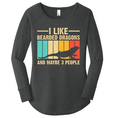 Funny Bearded Dragon Design Pogona Reptile Lover Men Women Women's Perfect Tri Tunic Long Sleeve Shirt