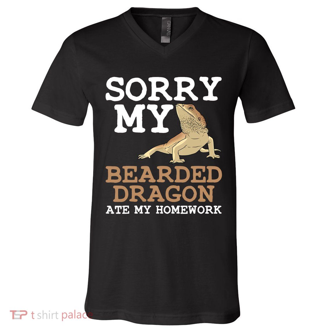 Funny Bearded Dragon Art For Kids Boys Girls Beardie Lover  V-Neck T-Shirt