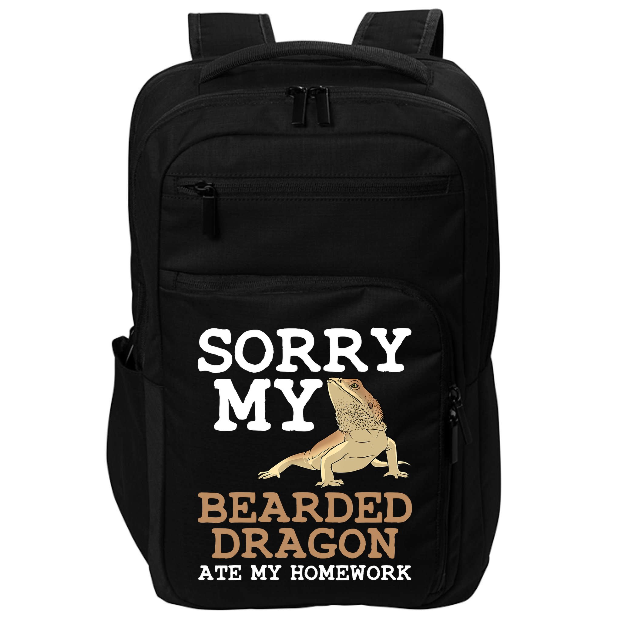 Funny Bearded Dragon Art For Kids Boys Girls Beardie Lover  Impact Tech Backpack