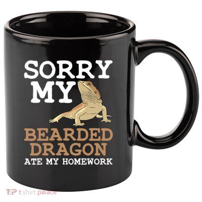 Funny Bearded Dragon Art For Kids Boys Girls Beardie Lover  11oz C Handle Ceramic Mug