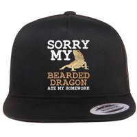 Funny Bearded Dragon Art For Kids Boys Girls Beardie Lover  Flatbill Hat