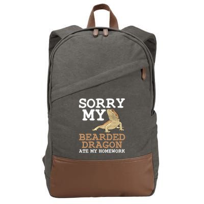 Funny Bearded Dragon Art For Kids Boys Girls Beardie Lover  Cotton Canvas Backpack