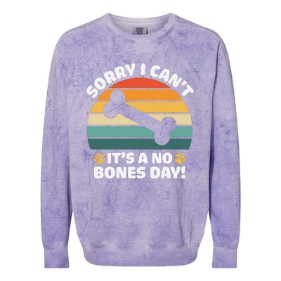 Funny Bone Day Funny Dog Retro Dog Puns Funny Puns Dog Slogans Colorblast Crewneck Sweatshirt