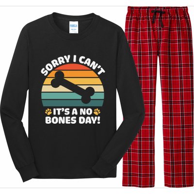 Funny Bone Day Funny Dog Retro Dog Puns Funny Puns Dog Slogans Long Sleeve Pajama Set