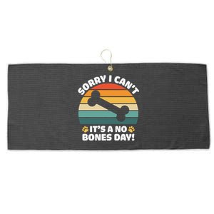 Funny Bone Day Funny Dog Retro Dog Puns Funny Puns Dog Slogans Large Microfiber Waffle Golf Towel