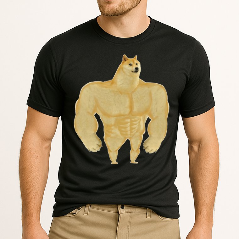 Funny Buff Doge Chiba Dog Gym meme Funny Swole Doge Cooling Performance Crew T-Shirt