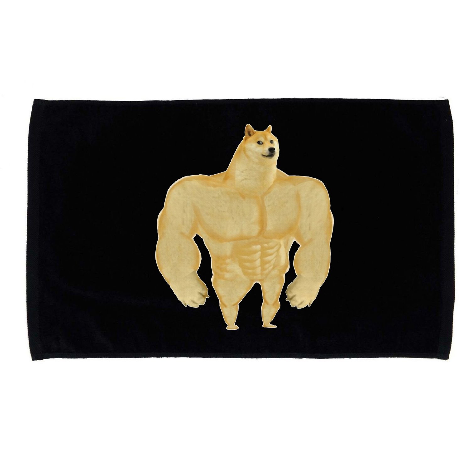 Funny Buff Doge Chiba Dog Gym meme Funny Swole Doge Microfiber Hand Towel