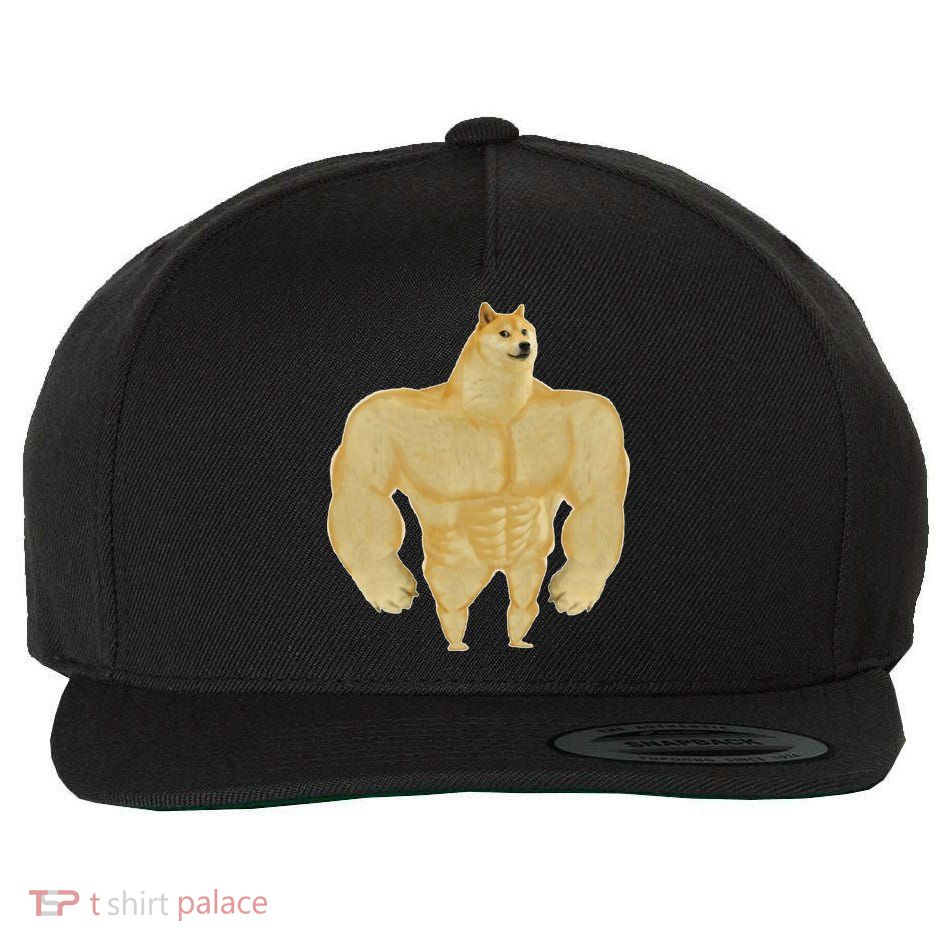 Funny Buff Doge Chiba Dog Gym meme Funny Swole Doge Wool Snapback Cap
