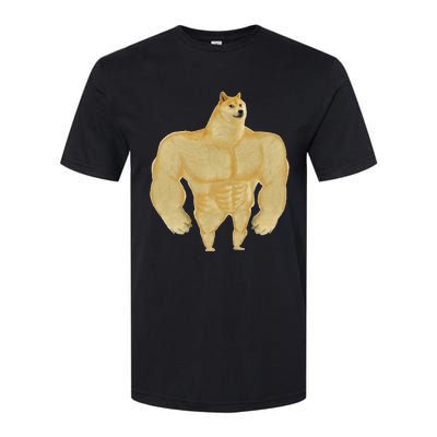 Funny Buff Doge Chiba Dog Gym meme Funny Swole Doge Softstyle® CVC T-Shirt