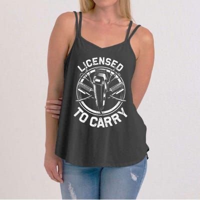 Funny Barber Designs For Men Dad Hairstyling Stylist Tools Women's Strappy Tank