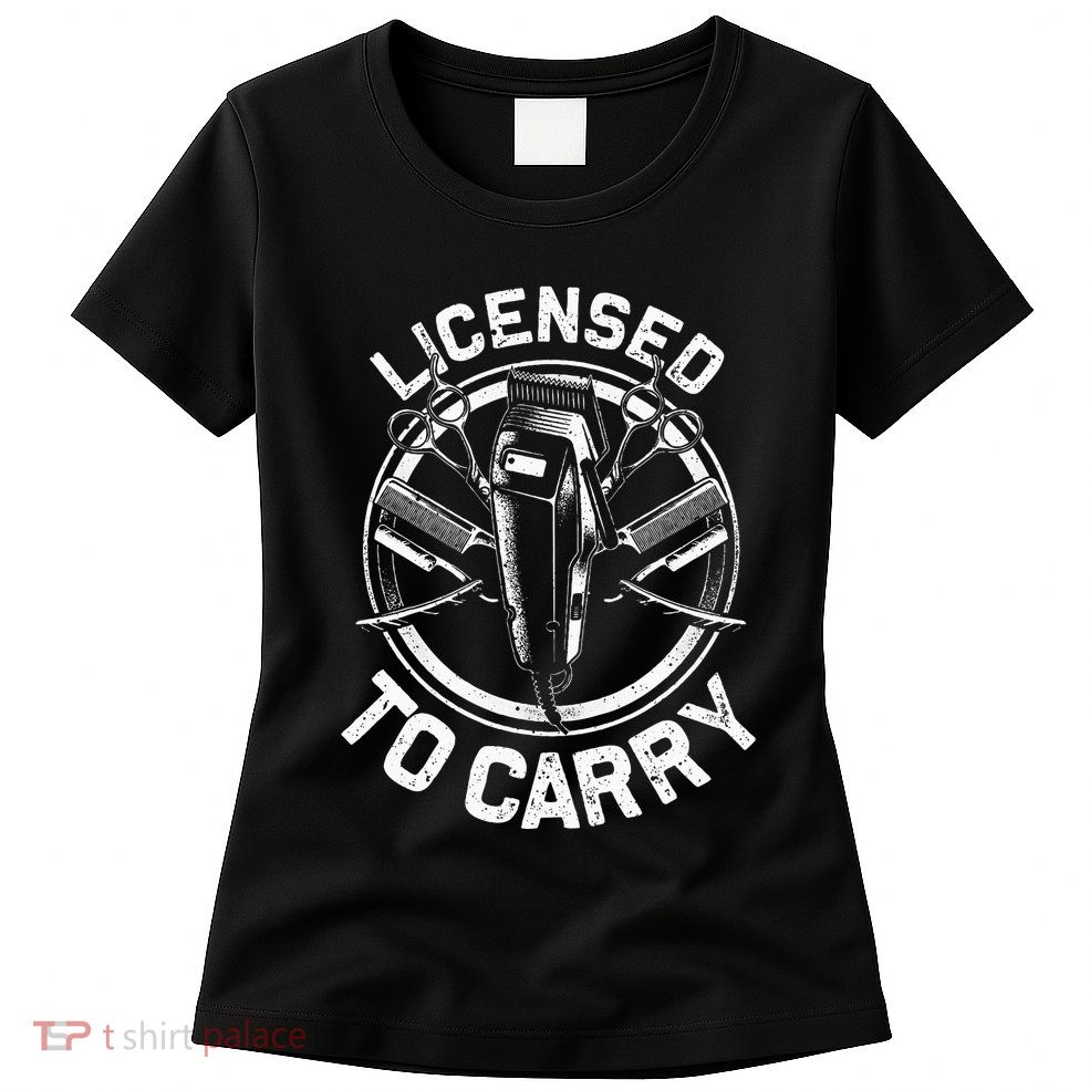 Funny Barber Designs For Men Dad Hairstyling Stylist Tools Womens T-Shirt