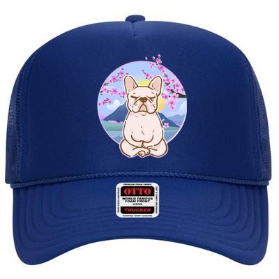 French Bulldog Dog Lover Funny Cute Kawaii Puppy Lover Gift High Crown Mesh Back Trucker Hat