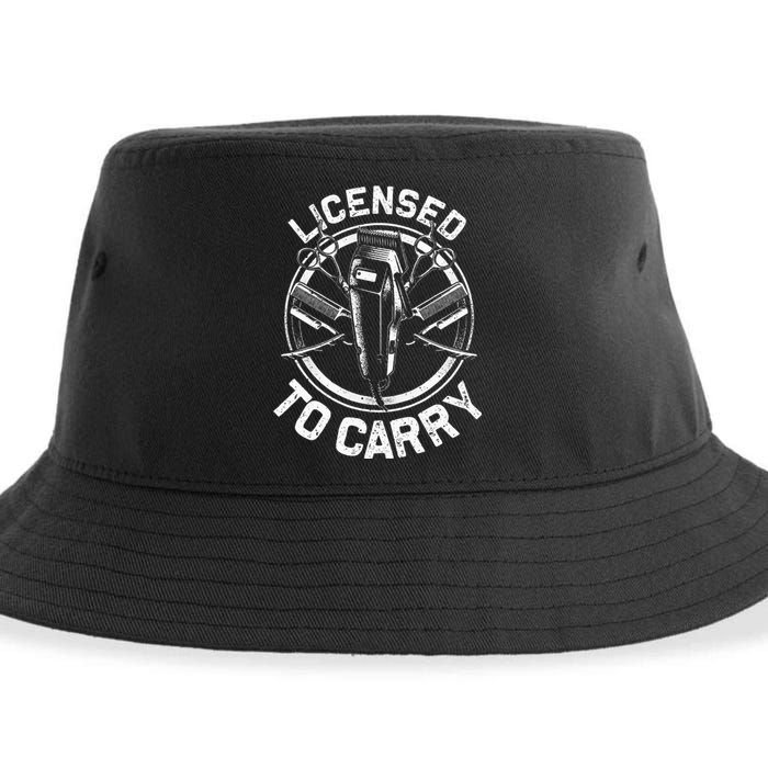 Funny Barber Designs For Dad Hairstyling Stylist Tools Sustainable Bucket Hat