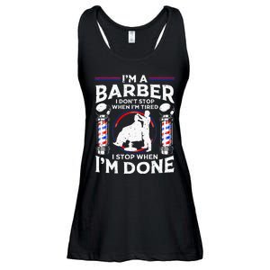 Funny Barber Designs For Dad Hairstyling Humor Quote Ladies Essential Flowy Tank