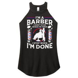 Funny Barber Designs For Dad Hairstyling Humor Quote Women's Perfect Tri Rocker Tank