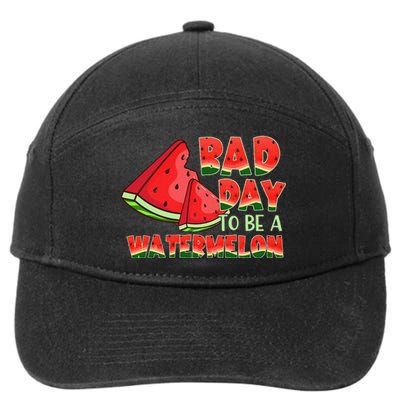 Funny Bad Day To Be A Watermelon 7-Panel Snapback Hat