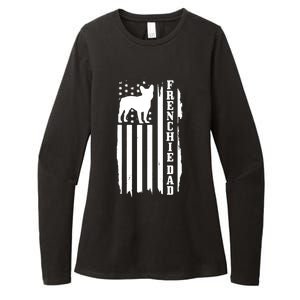 French Bulldog Dad American Flag Patriotic Frenchie Dog Womens CVC Long Sleeve Shirt