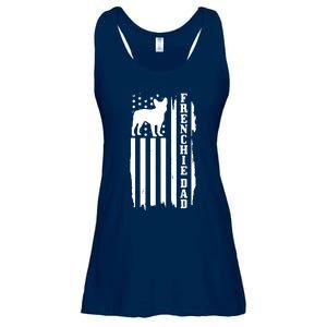 French Bulldog Dad American Flag Patriotic Frenchie Dog Ladies Essential Flowy Tank