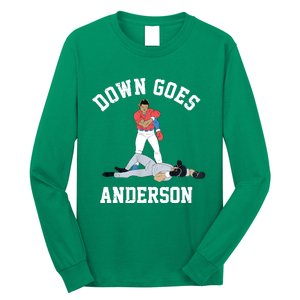 FUNNY BASEBALL DOWN GOES ANDERSON Long Sleeve Shirt