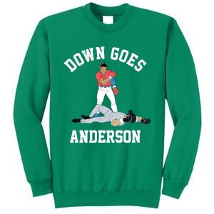 FUNNY BASEBALL DOWN GOES ANDERSON Sweatshirt