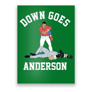 FUNNY BASEBALL DOWN GOES ANDERSON Poster