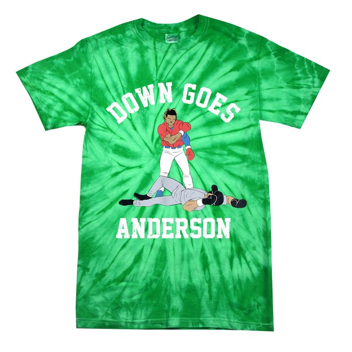 FUNNY BASEBALL DOWN GOES ANDERSON Tie-Dye T-Shirt