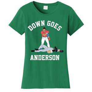 FUNNY BASEBALL DOWN GOES ANDERSON Women's T-Shirt