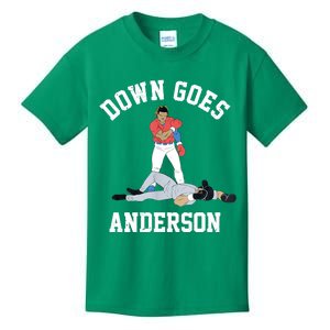 FUNNY BASEBALL DOWN GOES ANDERSON Kids T-Shirt