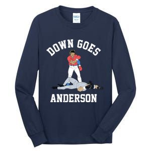 FUNNY BASEBALL DOWN GOES ANDERSON Tall Long Sleeve T-Shirt