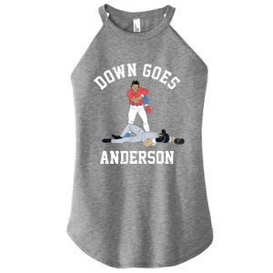 FUNNY BASEBALL DOWN GOES ANDERSON Women's Perfect Tri Rocker Tank