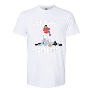 FUNNY BASEBALL DOWN GOES ANDERSON Softstyle CVC T-Shirt