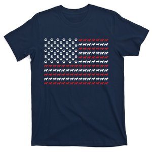 French Bulldog Dog American Flag Patriotic 4th Of July T-Shirt