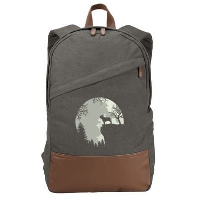 French Bulldog Dog And Moon Shirts Halloween Costume Cotton Canvas Backpack