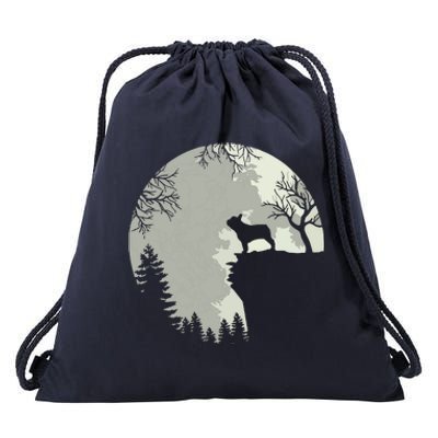 French Bulldog Dog And Moon Shirts Halloween Costume Drawstring Bag