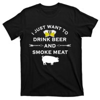 Funny BBQ Drink Beer Smoke Meat Grill T-Shirt