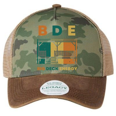 Funny Big Deck Energy BDE Dad Jokes Legacy Tie Dye Trucker Hat