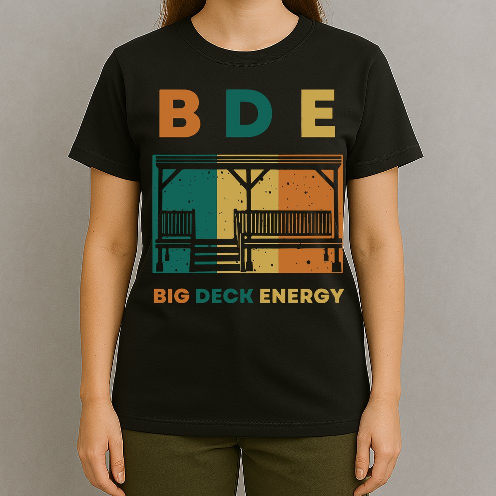 Funny Big Deck Energy BDE Dad Jokes T-Shirt