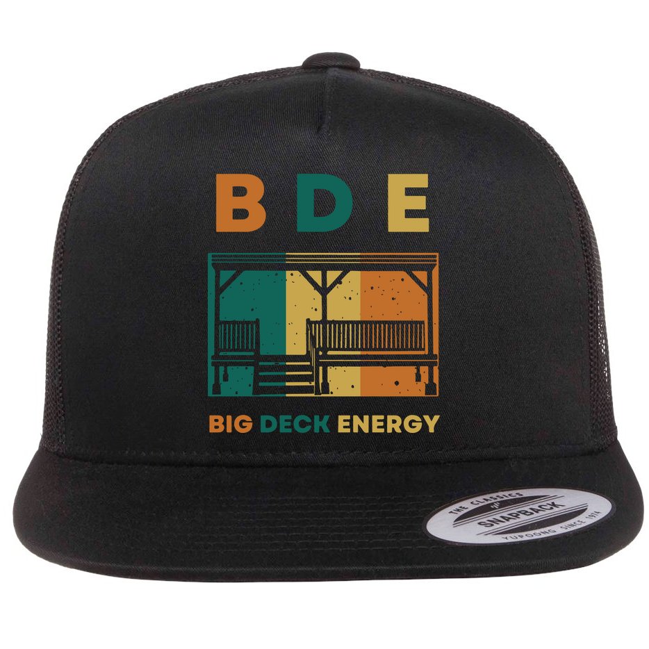 Funny Big Deck Energy BDE Dad Jokes Flat Bill Trucker Hat