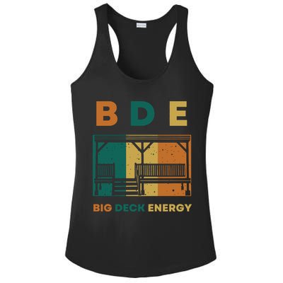 Funny Big Deck Energy BDE Dad Jokes Ladies PosiCharge Competitor Racerback Tank