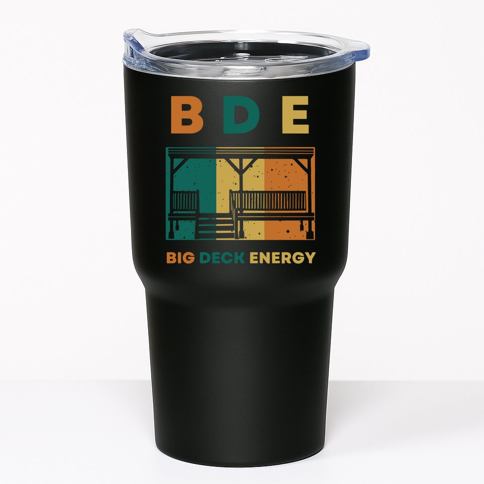 Funny Big Deck Energy BDE Dad Jokes Tumbler