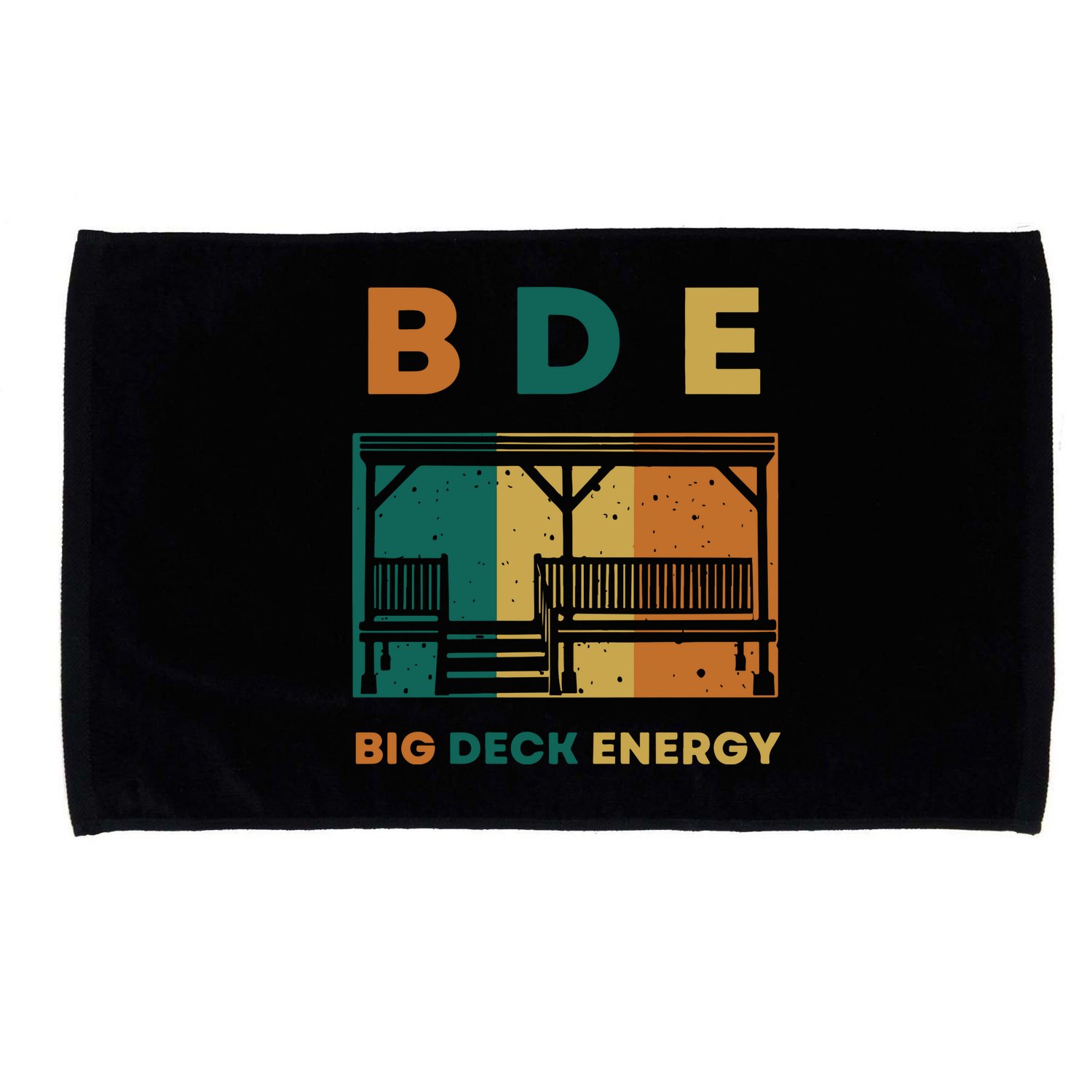 Funny Big Deck Energy BDE Dad Jokes Microfiber Hand Towel