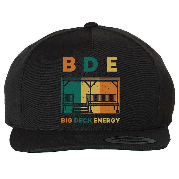 Funny Big Deck Energy BDE Dad Jokes Wool Snapback Cap