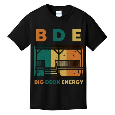 Funny Big Deck Energy BDE Dad Jokes Kids T-Shirt