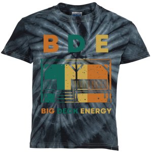 Funny Big Deck Energy BDE Dad Jokes Kids Tie-Dye T-Shirt