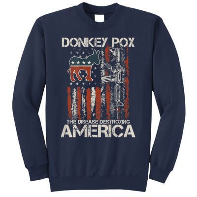 Funny Biden Donkey Pox The Disease Destroying America Back Sweatshirt