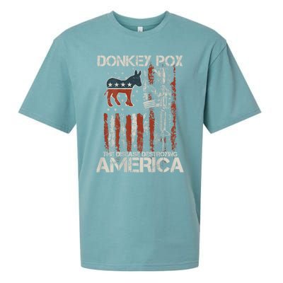 Funny Biden Donkey Pox The Disease Destroying America Back Sueded Cloud Jersey T-Shirt